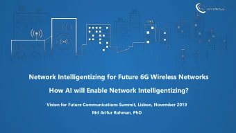 Network Intelligentizing for Future 6G Wireless Networks  How AI will Enable Network