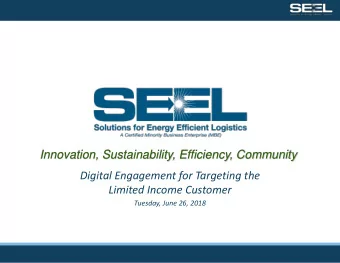 Innovation, Sustainability, Efficiency, Community  Digital Engagement for Targeting the  Limited