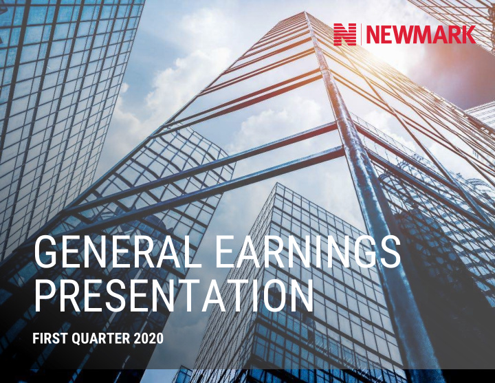 general earnings presentation