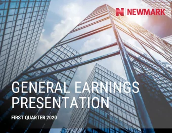 GENERAL EARNINGS  PRESENTATION  FIRST QUARTER 2020  MORE INFORMATION ABOUT COVID-19 IS  AVAILABLE