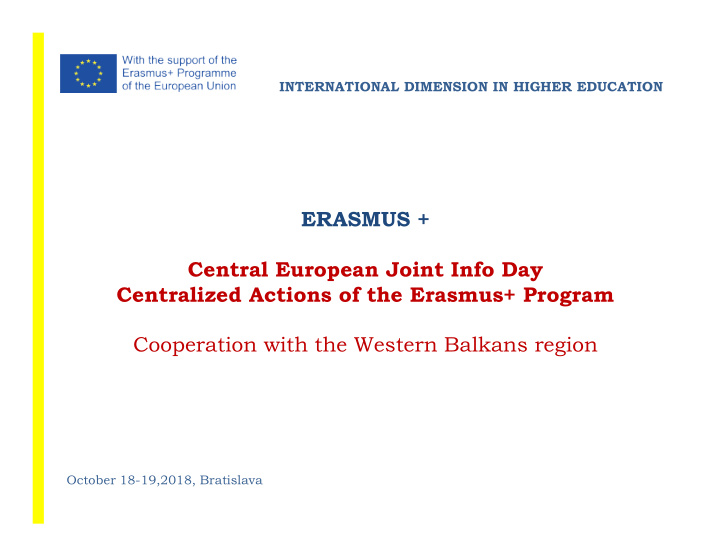 erasmus central european joint info day centralized