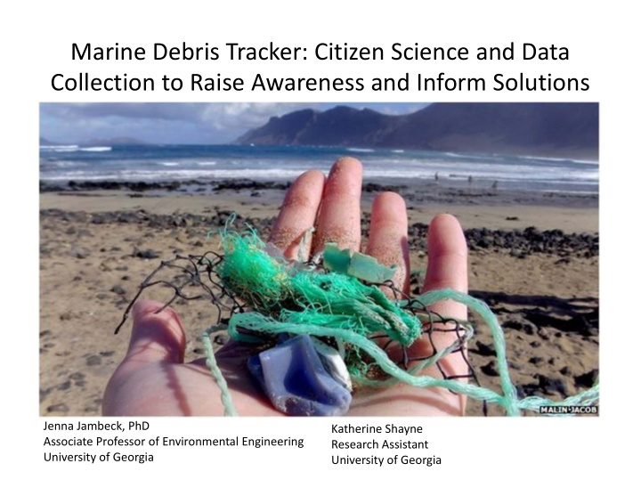 marine debris tracker citizen science and data collection