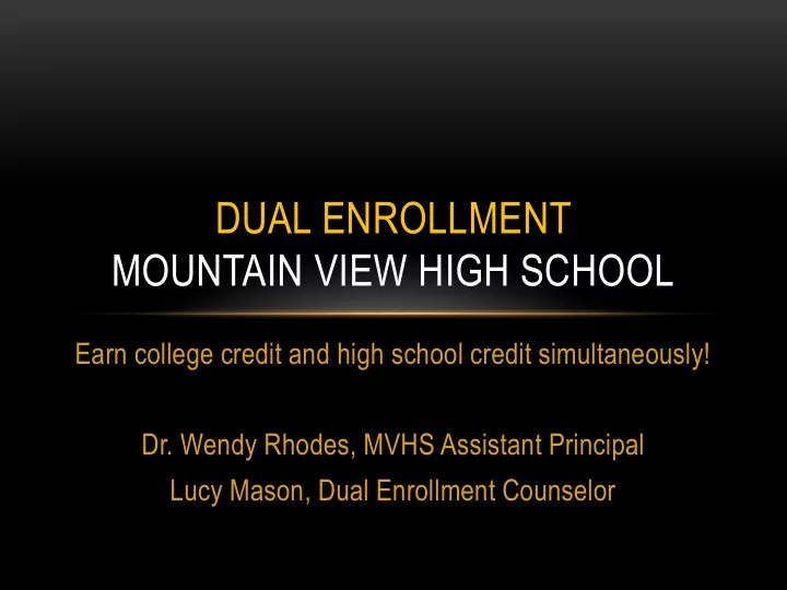 mountain view high school
