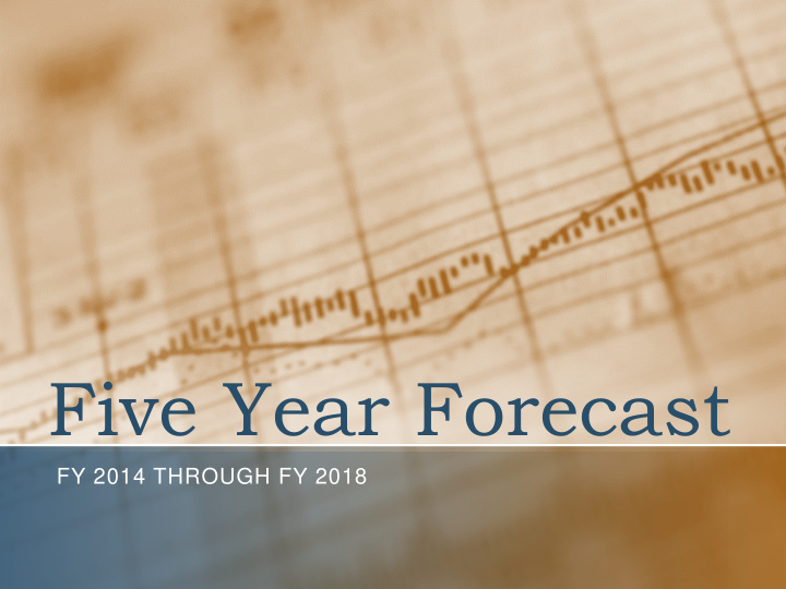 five year forecast