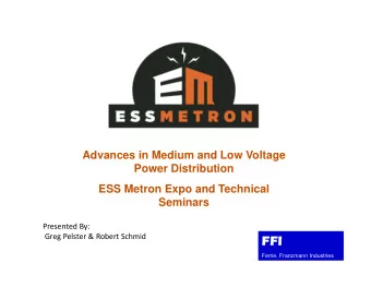 FFI  FFI  Ferrie, Franzmann Industries  LOW VOLTAGE SWITCHGEAR &amp;  LOW VOLTAGE SWITCHBOARDS  Low