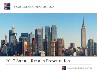 2017 Annual Results Presentation  This Document and the presentation to which it relates