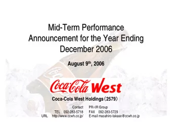 Mid-  -Term Performance  Term Performance  Mid  Announcement for the Year Ending  Announcement for