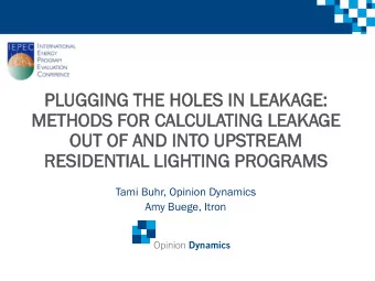 MET  ETHODS  HODS FOR  OR CALCULA  CULATING  TING LEA  EAKA  KAGE  GE  OU  OUT OF  OF AND  D INTO