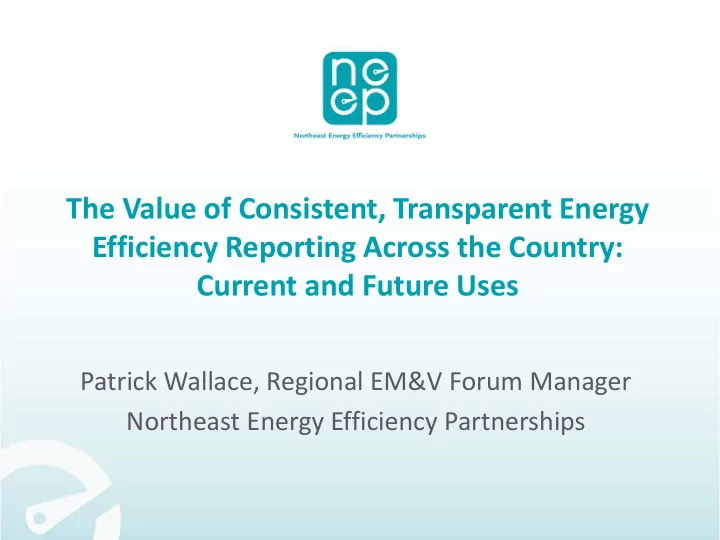 the value of consistent transparent energy