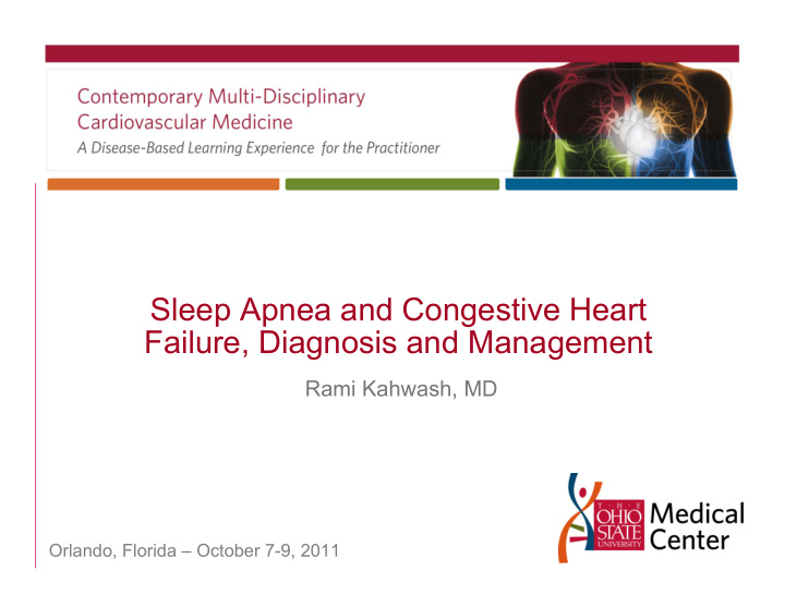 sleep apnea and congestive heart failure diagnosis and