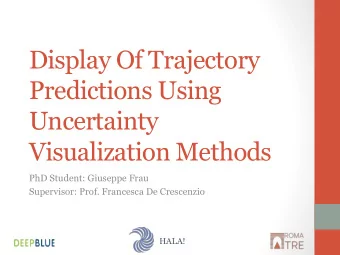 Display Of Trajectory  Predictions Using  Uncertainty  Visualization Methods  PhD Student: Giuseppe