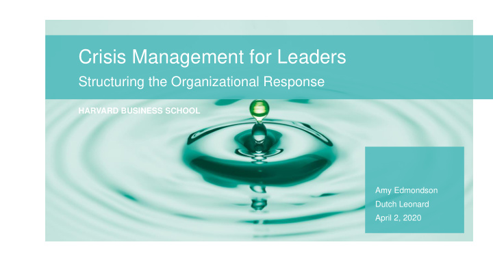 crisis management for leaders