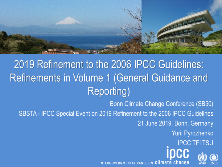 2019 refinement to the 2006 ipcc guidelines refinements
