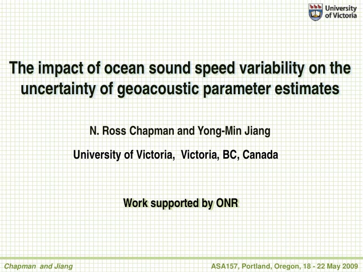 the impact of ocean sound speed variability on the