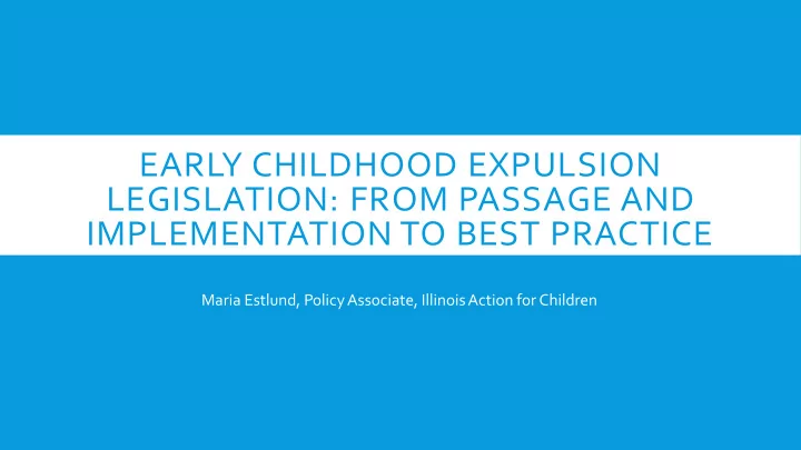 early childhood expulsion
