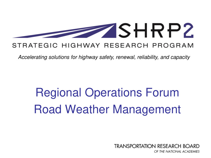 regional operations forum