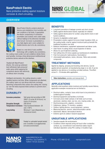 NanoProtech Electric  Nano protective coating against moisture  Innovative protection from moisture