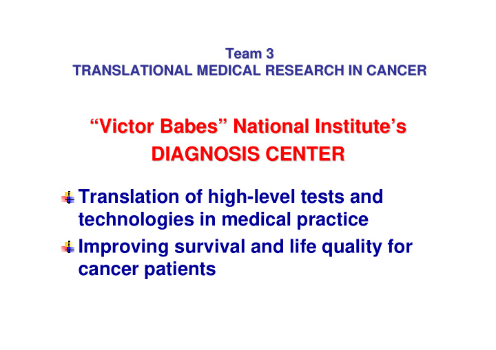 victor babes victor babes national institute national