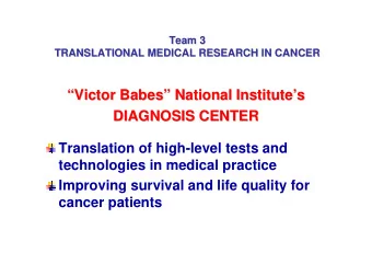 Victor Babes  Victor Babes   National Institute  National Institute  s  s