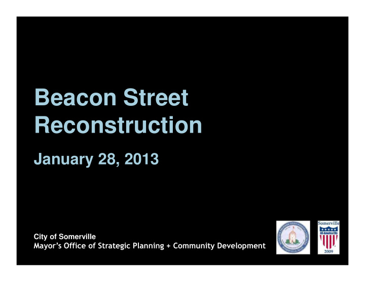 beacon street reconstruction