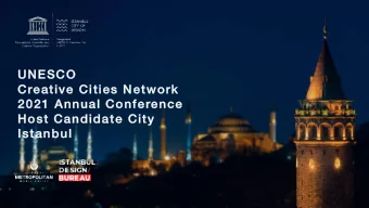 UNE  UNESCO  SCO  Cr  Creative  ve Ci  Cities  s Ne  Networ  ork  2021 Annual  2021  al Confer