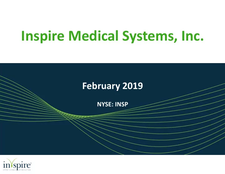 inspire medical systems inc