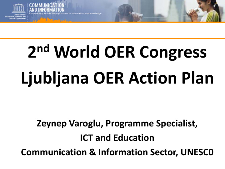 2 nd world oer congress ljubljana oer action plan