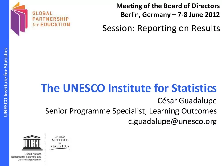 the unesco institute for statistics