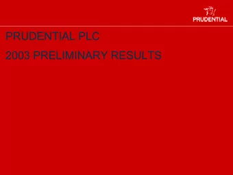 PRUDENTIAL PLC  2003 PRELIMINARY RESULTS  This statement may contain certain forward-looking