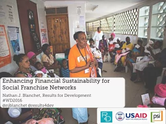 Enh  nhanc  ncing  ing Fina  inanc  ncia  ial Susta  taina  inability f  ty for  r  Socia  ial F