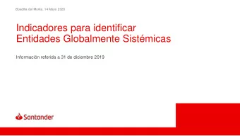 Indicadores para identificar  Entidades Globalmente Sistmicas  Informacin referida a 31 de