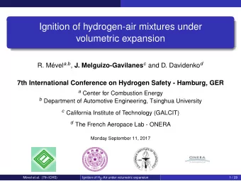 Mvel et al. (7th ICHS)  Ignition of