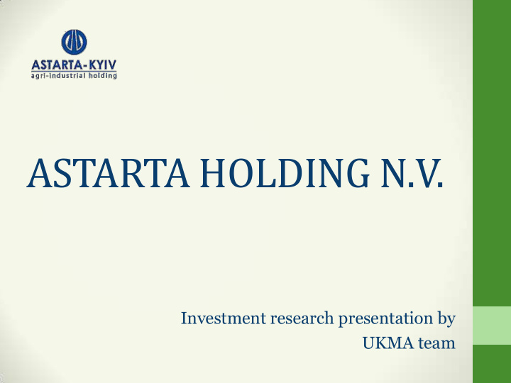 astarta holding n v