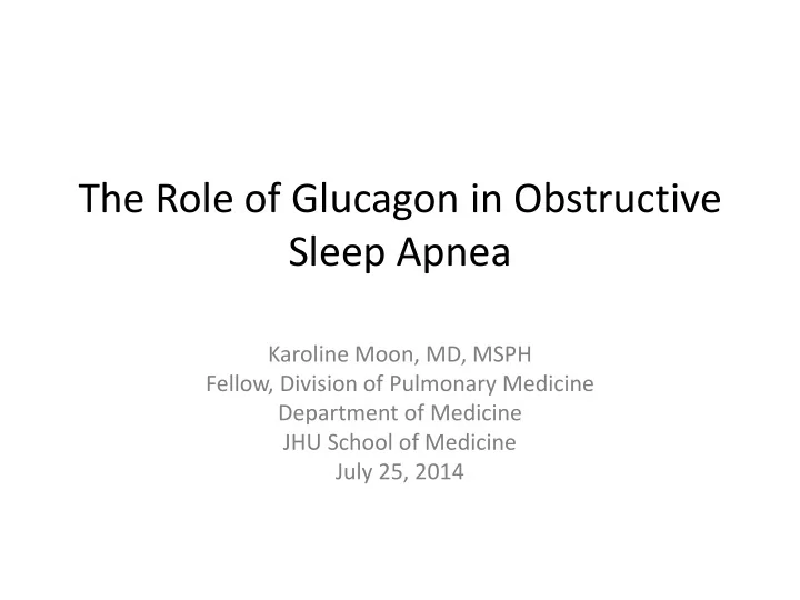 sleep apnea