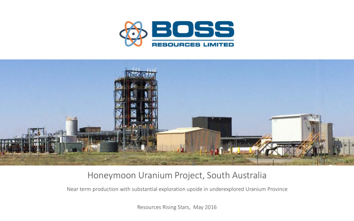 honeymoon uranium project south australia