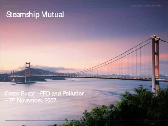 Steams  mship Mut  utua  ual  Cosc  sco B  Busa  san FFO  FFO a  and P  Pollution.  7 th