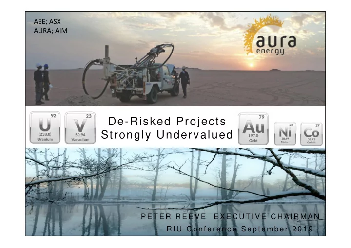 de risked projects strongly undervalued