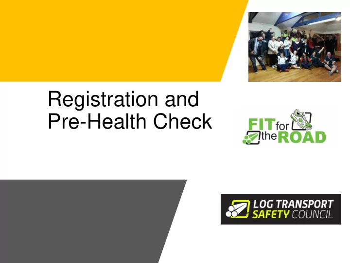 pre health check today