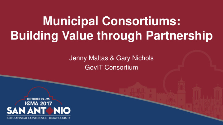 municipal consortiums