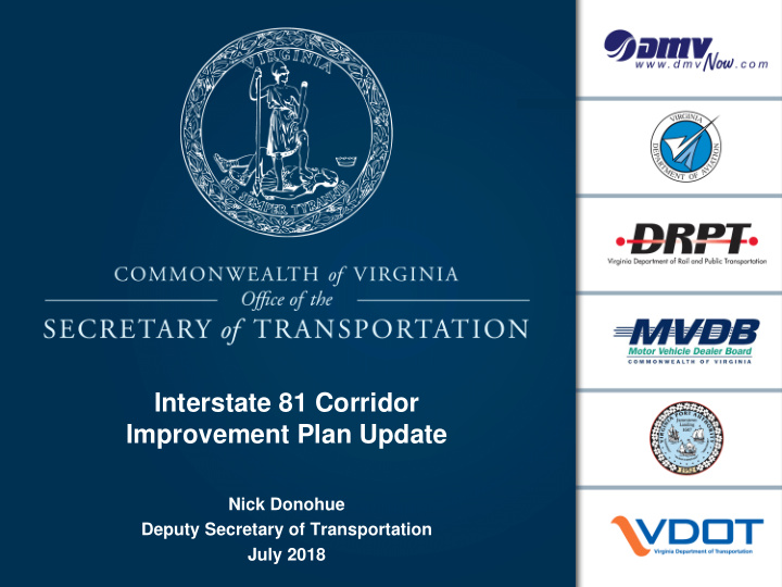 interstate 81 corridor improvement plan update