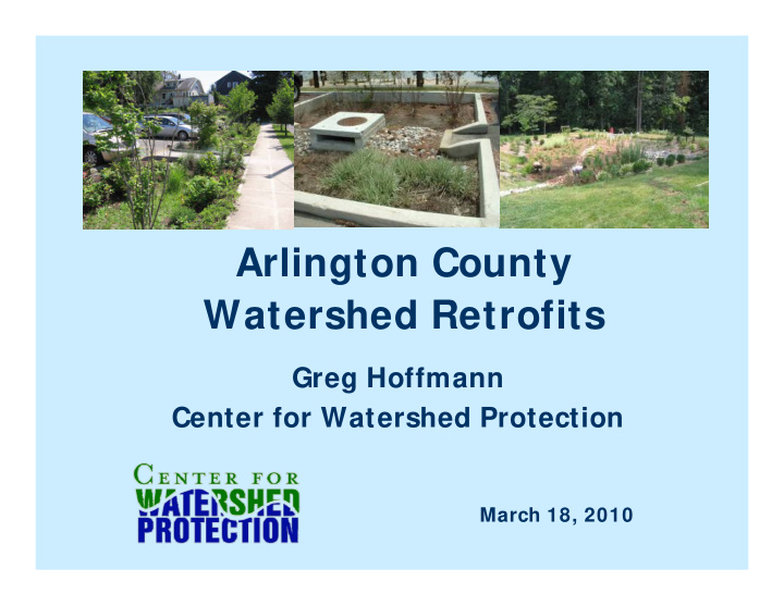 arlington county watershed retrofits