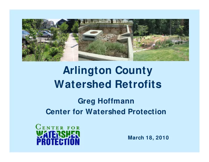 arlington county watershed retrofits