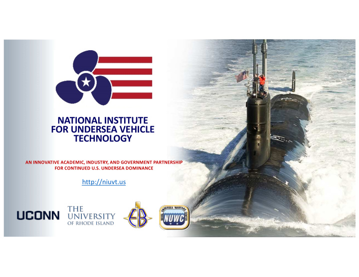 national institute for undersea vehicle technology