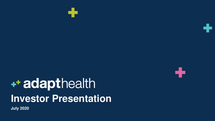 investor presentation