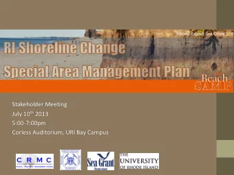 Project Goal  Through a public process help develop innovative  and practical policies and tools