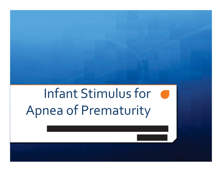 apnea of prematurity