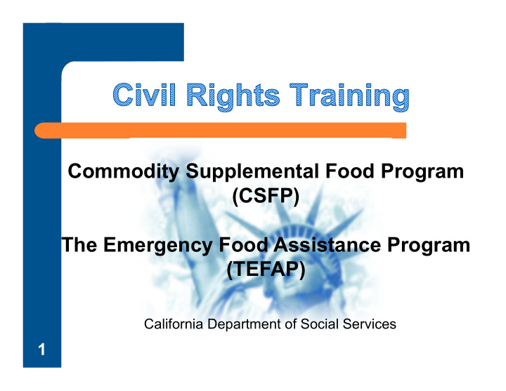 commodity supplemental food program csfp the emergency