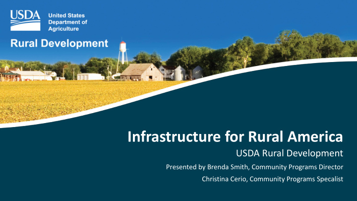 infrastructure for rural america
