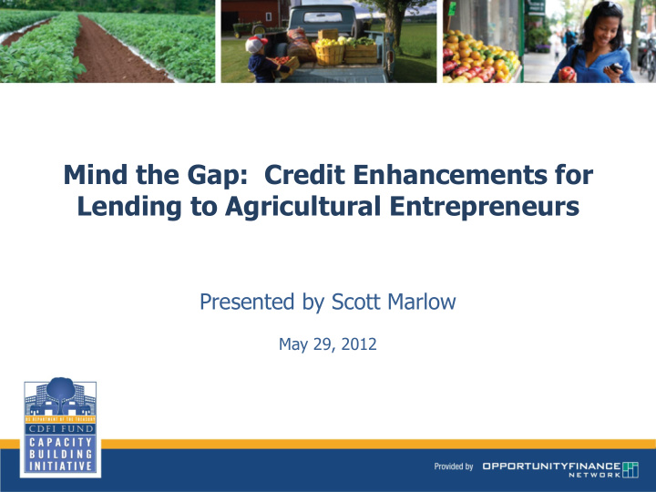 lending to agricultural entrepreneurs