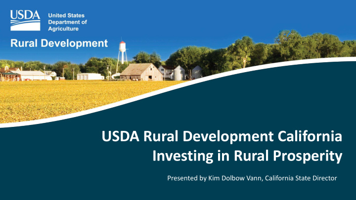 investing in rural prosperity